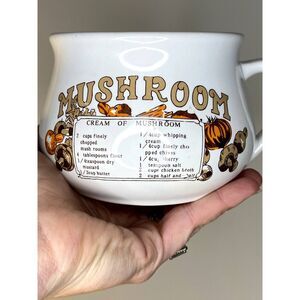Vintage Dat'l Do-It Mushroom Soup Recipe Soup Mug 1970s